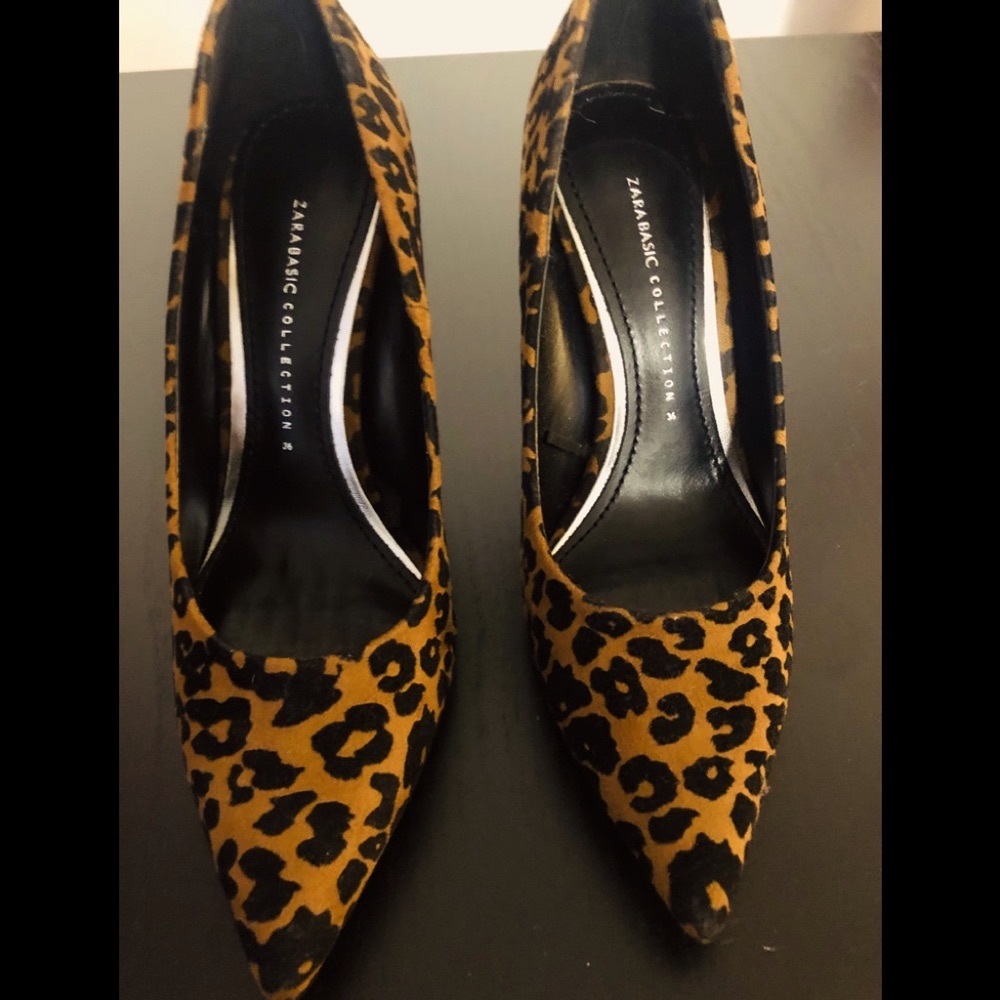 Zara Leopard heels